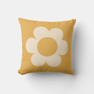 La Fleur 07 Retro Floral Yellow Flower Cushion