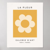 La Fleur 07 Retro Floral Yellow Flower