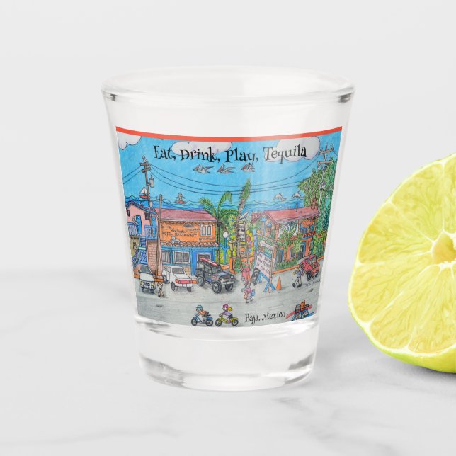 La Fonda, La Mision, Baja Shot Glass (Front)