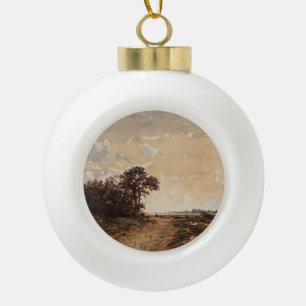 La Forêt De Fontainebleau Aux Environs De Barbizon Ceramic Ball Christmas Ornament