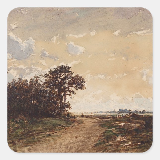 La Forêt De Fontainebleau Aux Environs De Barbizon Square Sticker (Front)