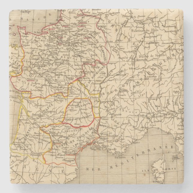 La France 1180 a 1223 Stone Coaster (Front)