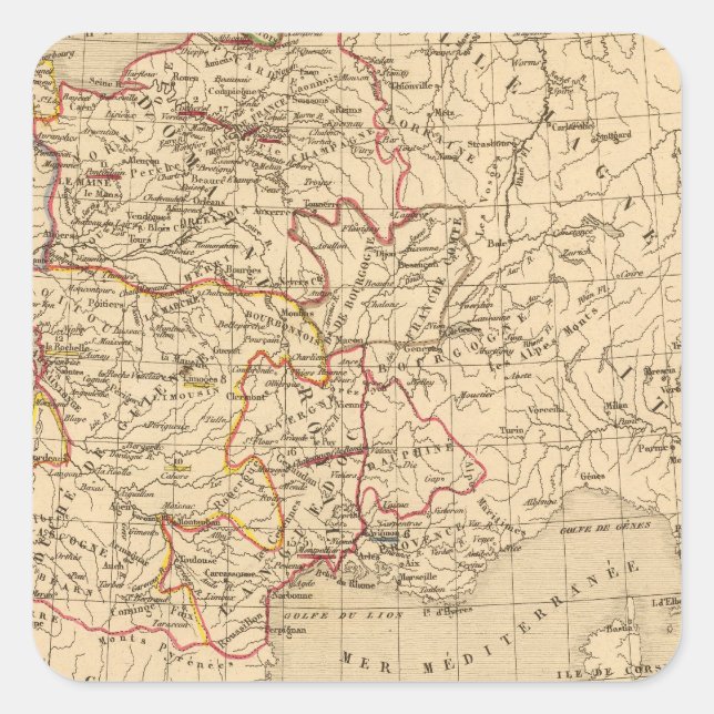 La France 1364 a 1380 Square Sticker (Front)