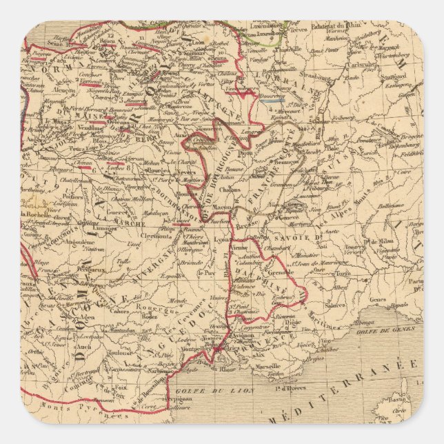 La France 1422 a 1461 Square Sticker (Front)