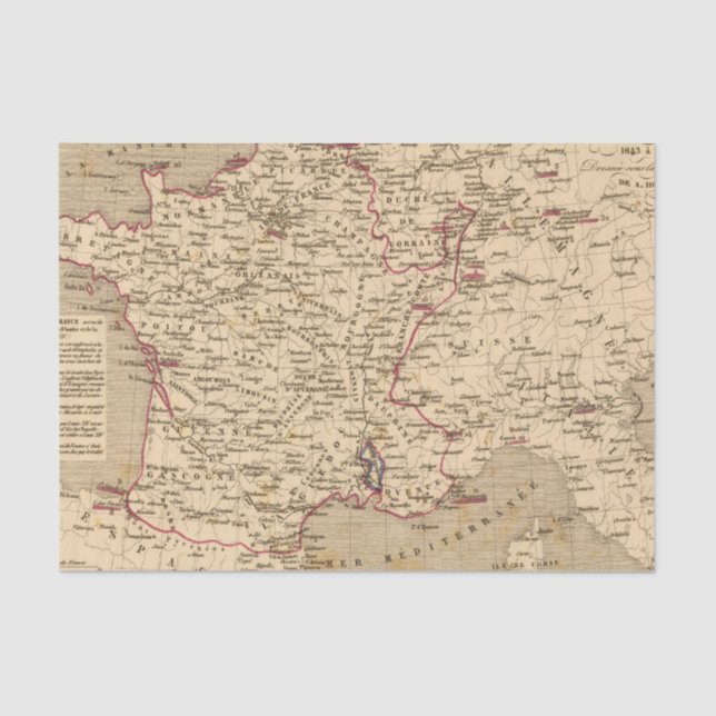 La France 1643 a 1715 Tissue Paper (Front)