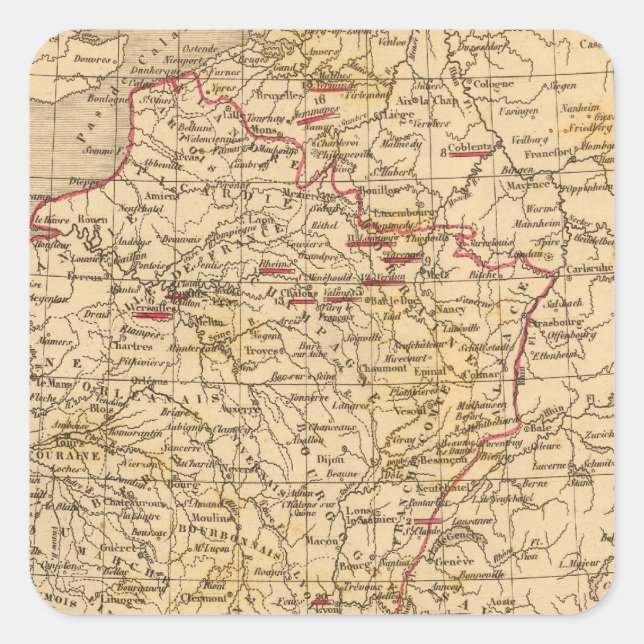La France 1774 a 1793 Square Sticker (Front)