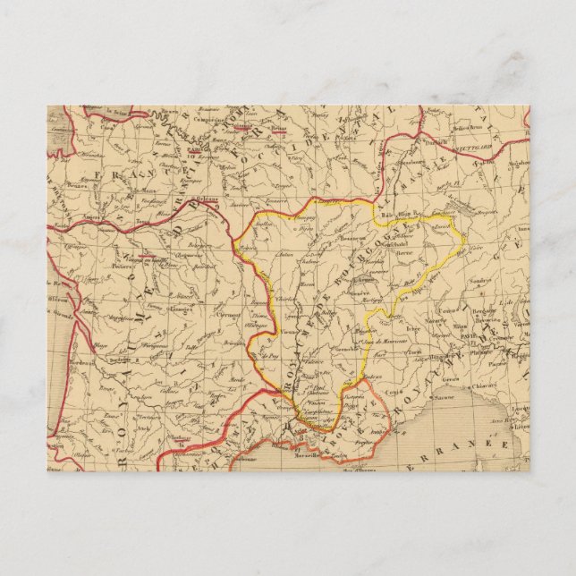 La France a la mort de Clovis en 510 Postcard (Front)