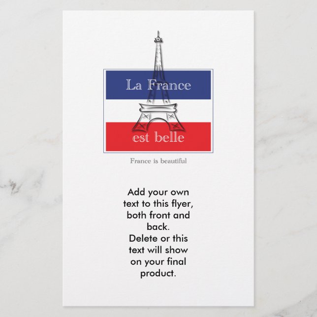 La France est Belle Flyer (Front)