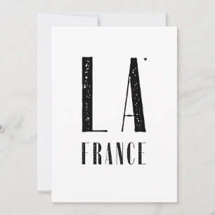 La France - minimalistic typography card