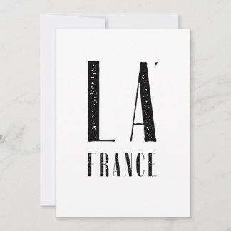 La France - minimalistic typography card