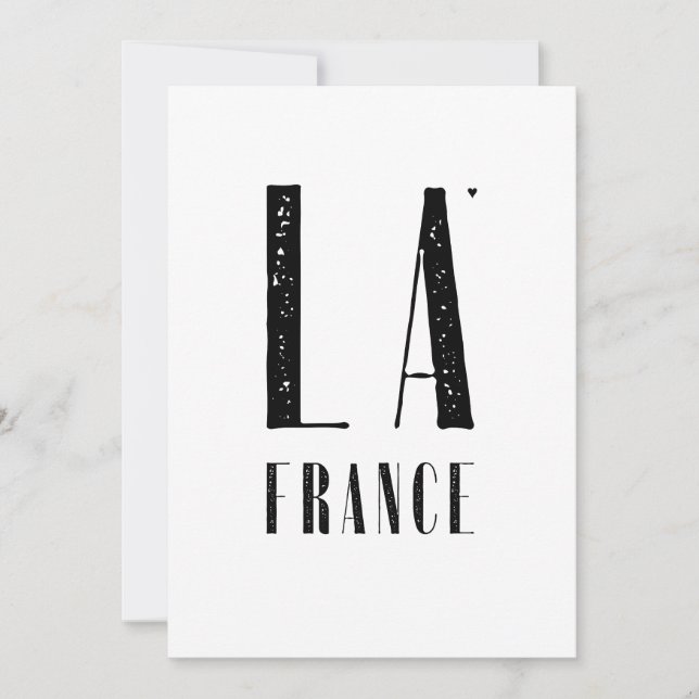 La France - minimalistic typography card (Front)