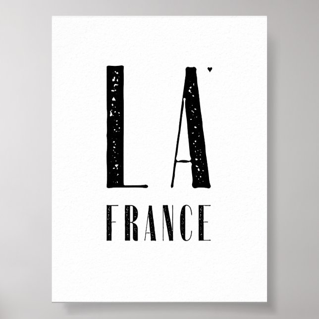 La France - minimalistic typography poster (Front)