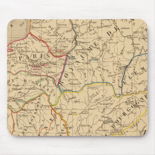 La France sous les enfans de Clovis Mouse Mat (Front)