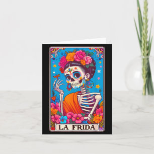 La Frida Dia De Los Muertos Day Of Dead Halloween  Card