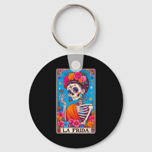 La Frida Dia De Los Muertos Day Of Dead Halloween  Key Ring