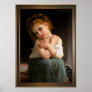 La Frileuse by William-Adolphe Bouguereau Poster