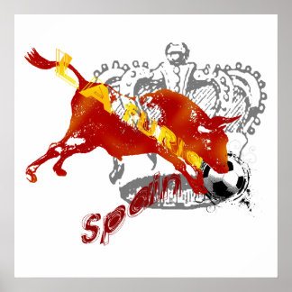 La Furia España Toro Artwork gifts and tees Poster