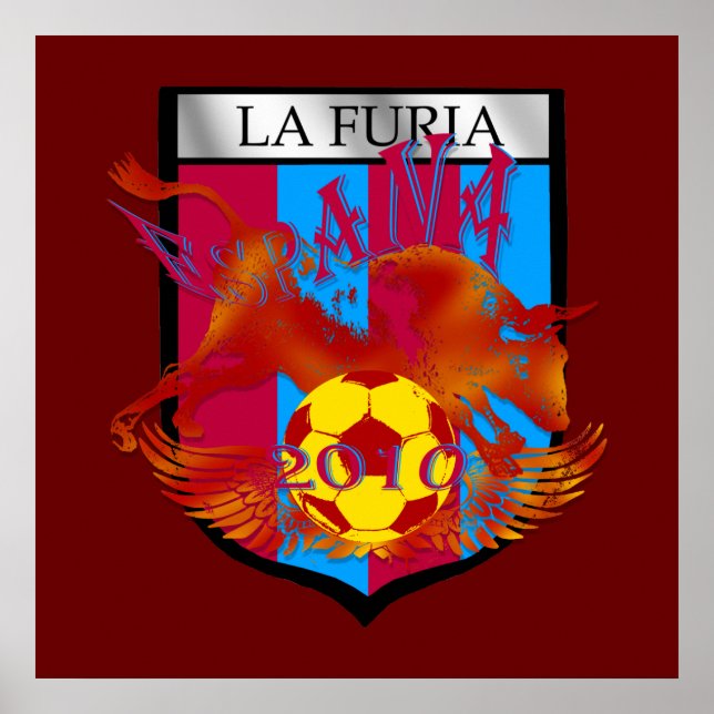 La furia futbol fans soccer shield gifts poster (Front)