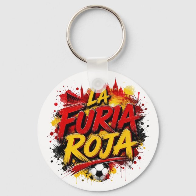 La Furia Roja - Spain national team nickname Key Ring (Front)