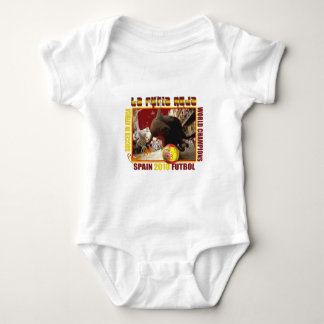 La Furia Roja Spanish Bull Soccer Futbol Baby Bodysuit