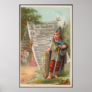 La Gaulois Vintage Renaissance Painting Newspaper Poster