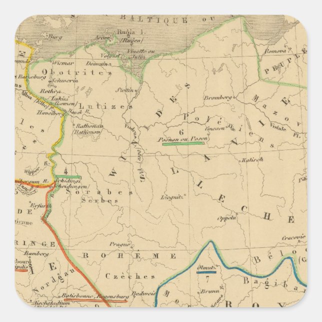 La Germanie 511 a 741 Square Sticker (Front)