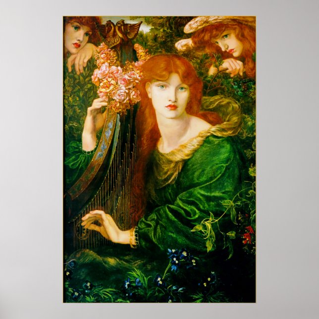 La Ghirlandata Poster by Dante Gabriel Rossetti (Front)