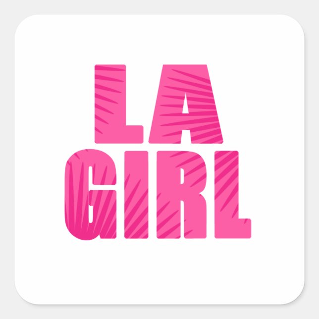 LA Girl Square Sticker (Front)