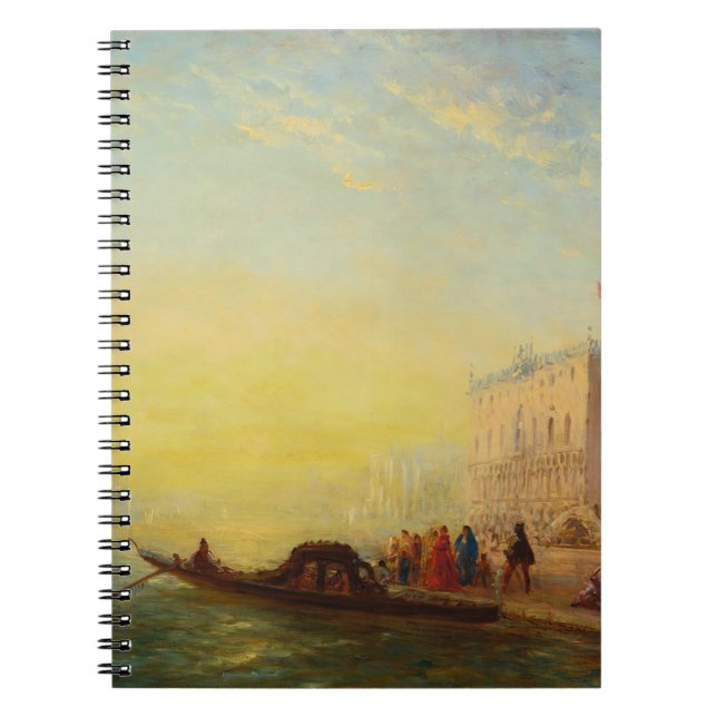 La Gondole, Quai Des Esclavons – Félix Ziem Notebook (Front)