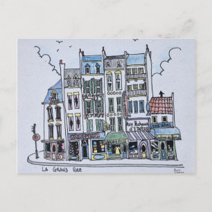 La Grand Rue   Boulogne-Sur-Mer, France Postcard