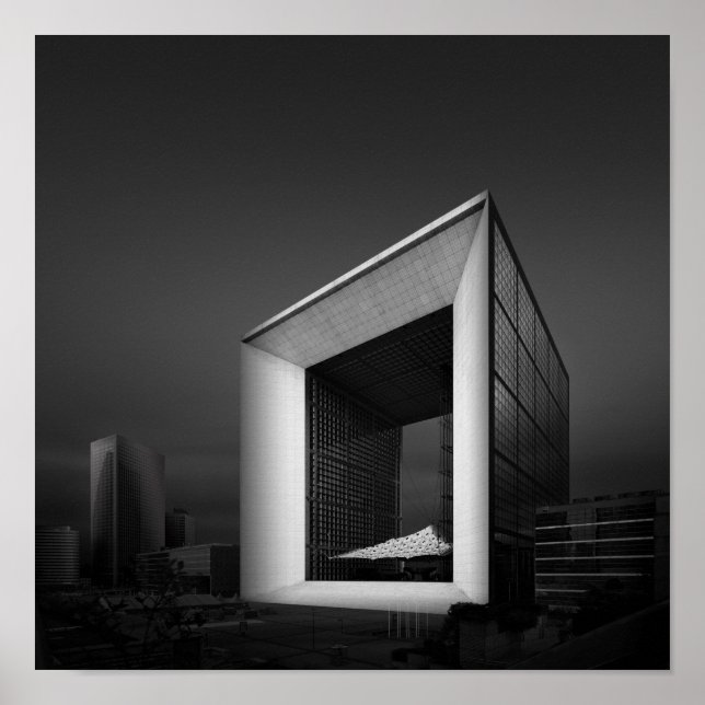 La Grande Arche de la Fraternite, Paris, France Poster (Front)