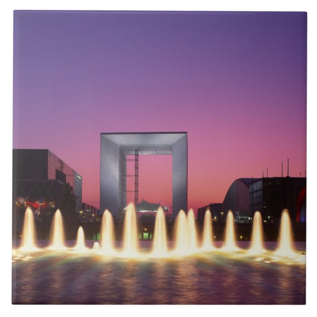La Grande Arche, La Defence, Paris, France Tile (Front)