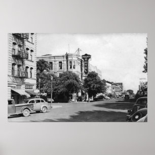 La Grande, Oregon Main Street View Photograph Poster