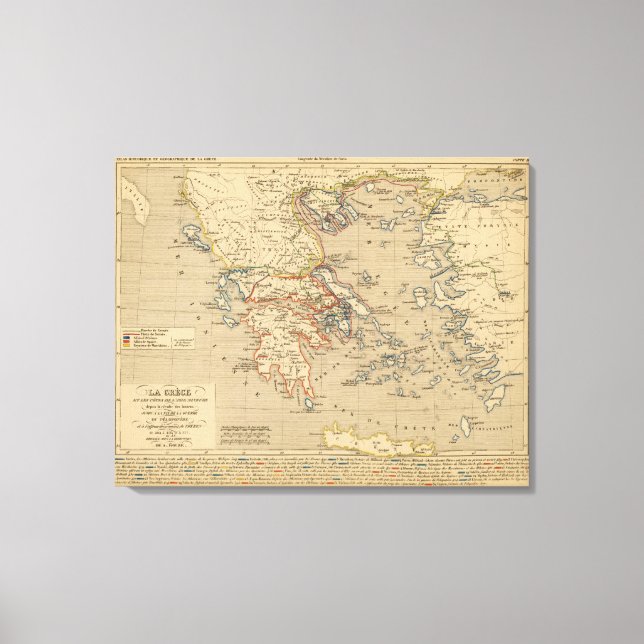 La Grece, les cotes de l'Asie Mineure Canvas Print (Front)