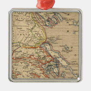 La Grece, les cotes de l'Asie Mineure Metal Tree Decoration