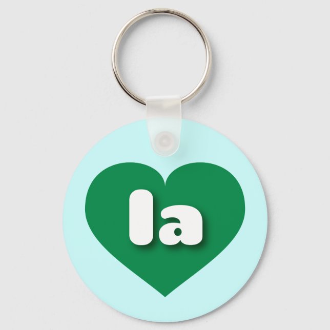la green heart - I love la Key Ring (Front)