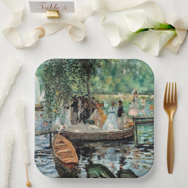 La Grenouillère Auguste  Renoir   Paper Plate (Wedding)