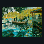 La Grenouillere - Claude Monet - 1869 Poster<br><div class="desc">Show people your style and refinement with this reproduction of a fine art piece entitled "La Grenouillere" by Claude Monet. Scene of people on a dock on a lake. Painted circa 1869.</div>