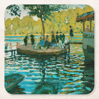La Grenouillere - Claude Monet - 1869 Square Paper Coaster