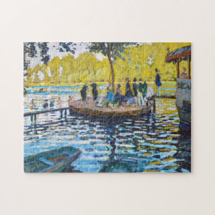 La Grenouillere Claude Monet fine art painting Jigsaw Puzzle