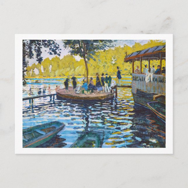 La Grenouillere Claude Monet fine art painting Postcard (Front)