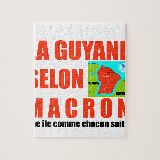 La Guyane selon Macron est une île Jigsaw Puzzle (Vertical)