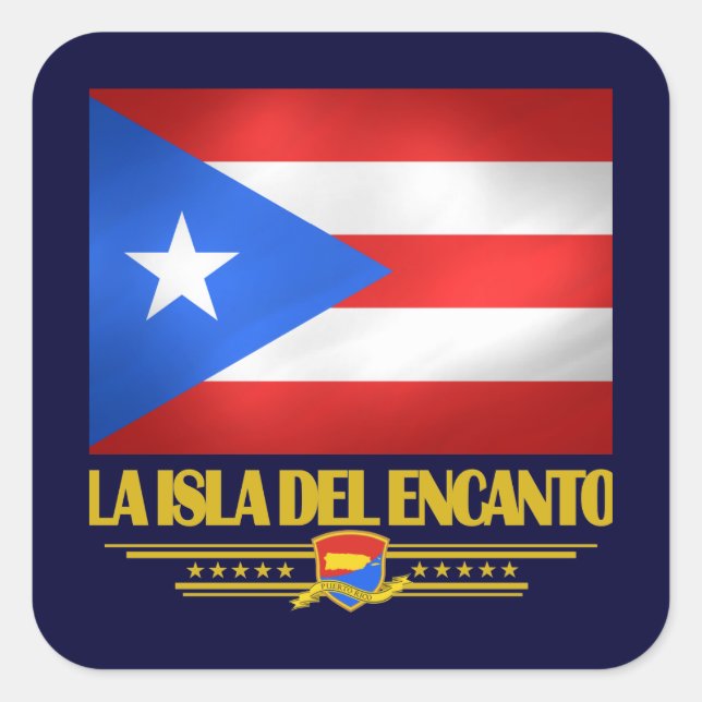 La Isla del Encanto Square Sticker (Front)