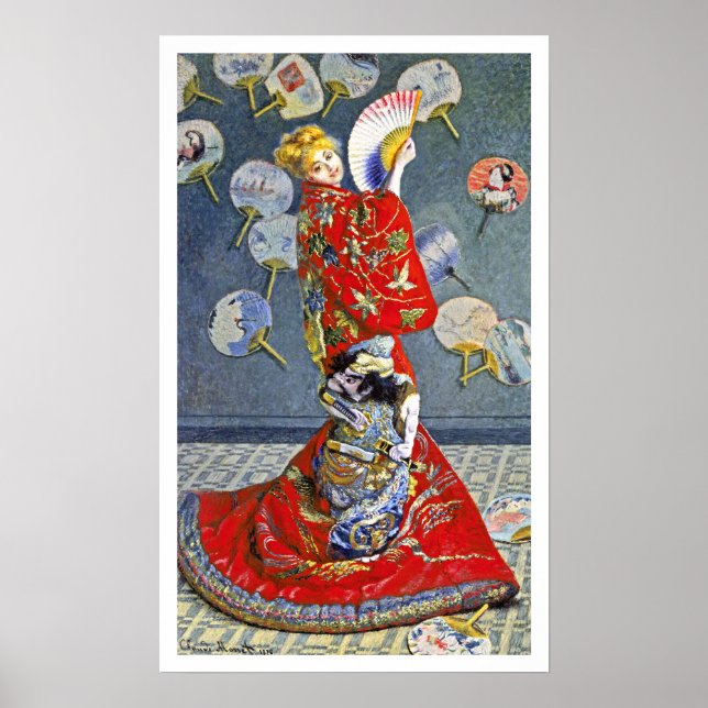 La Japonaise by French Impressionist Monet Poster (Front)