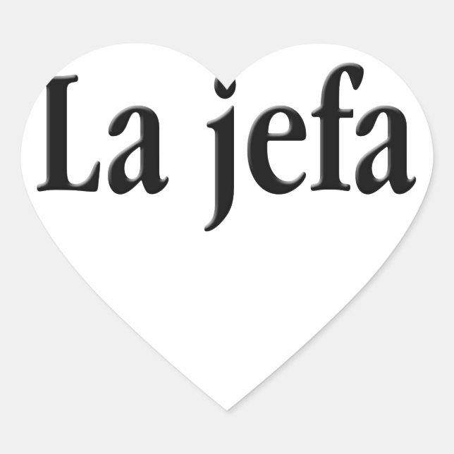 La jefa heart sticker (Front)