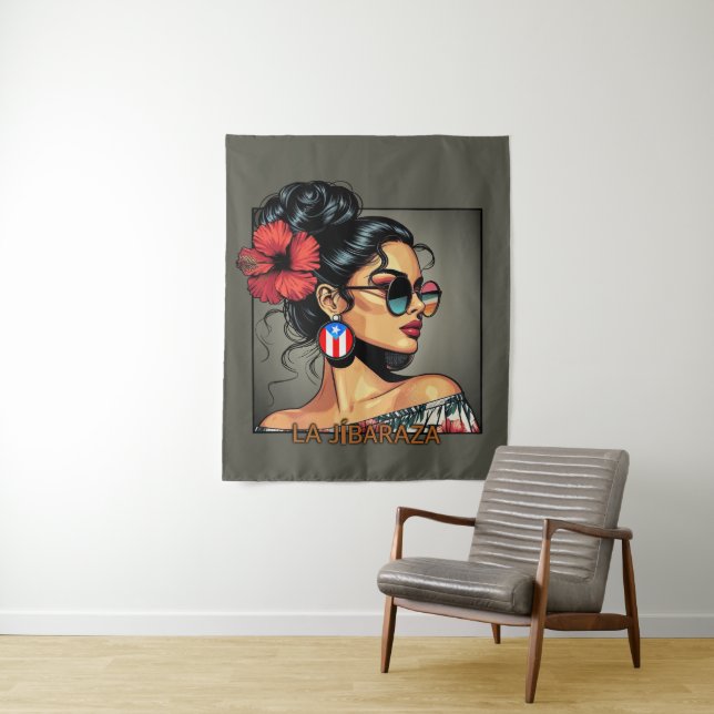 La Jíbaraza 12 – Puerto Rican Jíbara Art • Boricua Tapestry (In Situ)