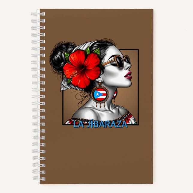La Jíbaraza 13 – Puerto Rican Jíbara Art • Boricua Notebook (Front)