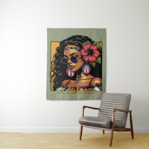 La Jíbaraza 1 – Puerto Rican Jíbara Art • Boricua Tapestry