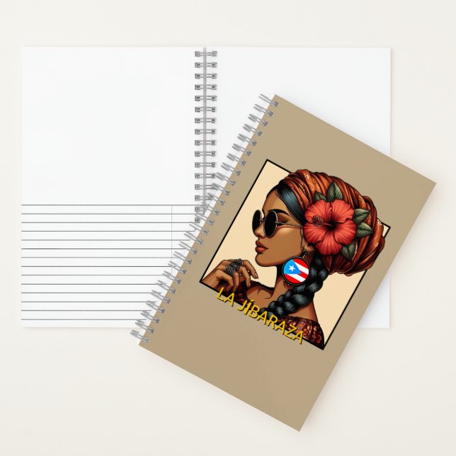 La Jíbaraza 2 – Puerto Rican Jíbara Art • Boricua Notebook (Inside)