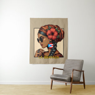 La Jíbaraza 2 – Puerto Rican Jíbara Art • Boricua Tapestry